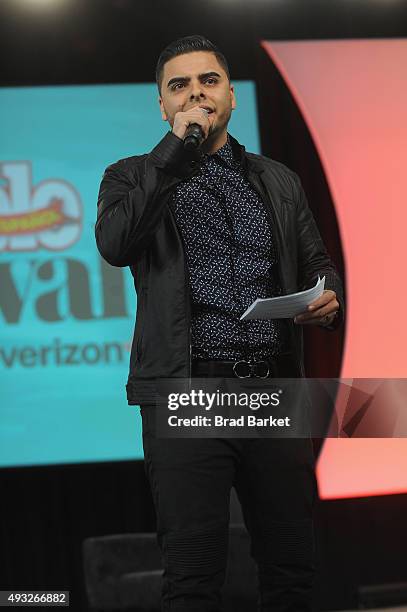 Edgar Shoboy Sotelo speaks onstage during Festival PEOPLE En Espanol 2015 presented by Verizon at Jacob Javitz Center on October 18, 2015 in New York...