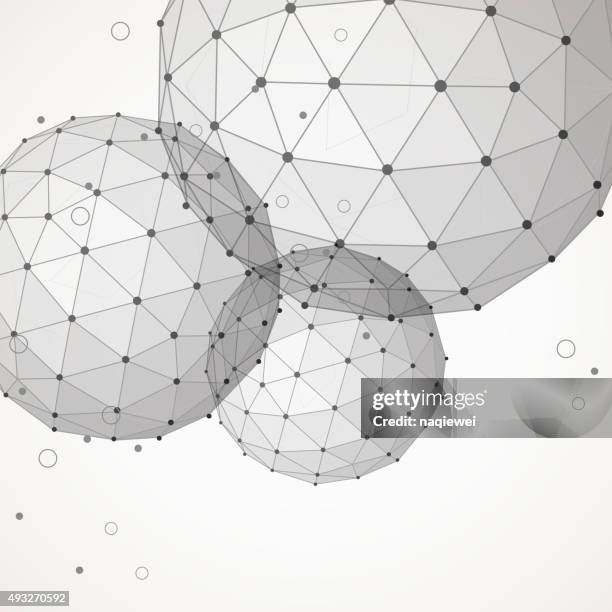 stockillustraties, clipart, cartoons en iconen met abstract line ball pattern background - gaas