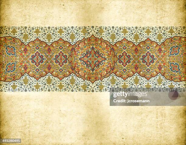 traditionelle indo-persische rahmen - persian pattern stock-grafiken, -clipart, -cartoons und -symbole