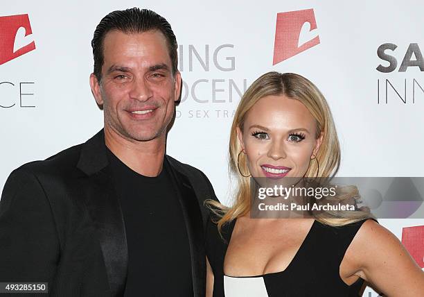 Actor Johnathon Schaech and his Wife Writer Julie Solomon attend the 4th Annual Saving Innocence Gala at SLS Hotel on October 17, 2015 in Beverly...