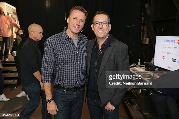 Chef Marc Murphy and Writer Ted Allen attend the Grand Tasting presented by ShopRite featuring Samsung Culinary Demonstrations presented by...