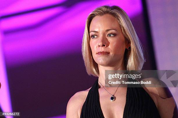 Actress Kristanna Loken speaks on stage during the 8th Annual Action Icon Awards held at the Sheraton Universal on October 18, 2015 in Universal...