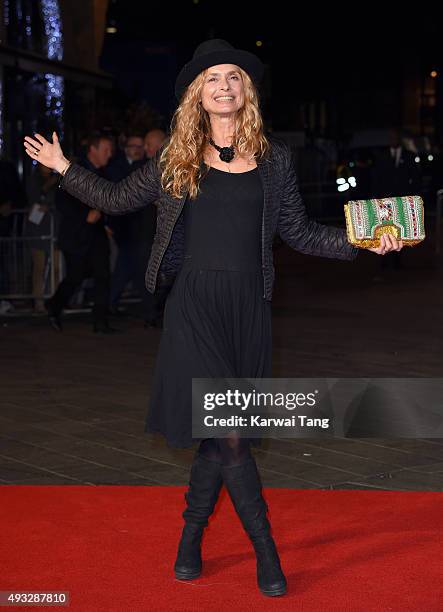 Maryam d'Abo attends a screening of "Steve Jobs" on the closing night of the BFI London Film Festival at Odeon Leicester Square on October 18, 2015...