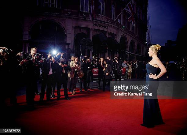 Kate Winslet attends a screening of "Steve Jobs" on the closing night of the BFI London Film Festival at Odeon Leicester Square on October 18, 2015...