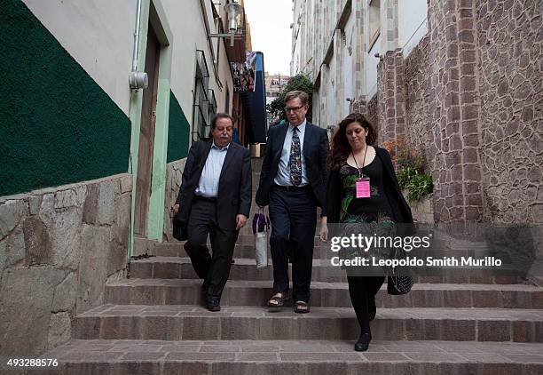 Nobel laureate George Fitzgerald Smoot is seen after giving a conference "Mapas del Universo" at Guanajuato University on October 17, 2015 in...