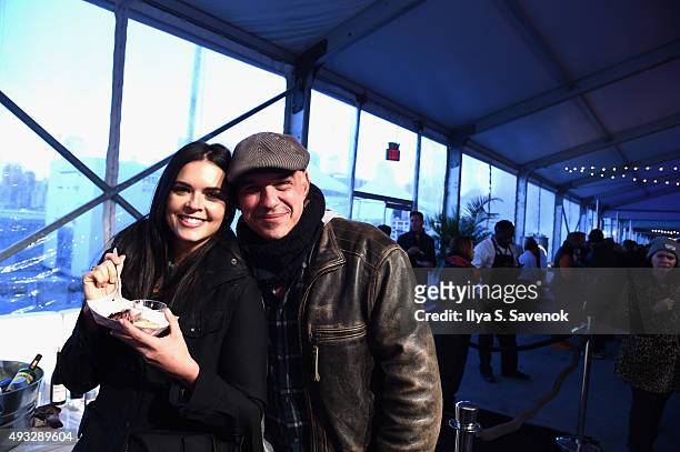 Author Katie Lee and Chef Michael Symon attend the Meatopia hosted by Michael Symon - Food Network & Cooking Channel New York City Wine & Food...
