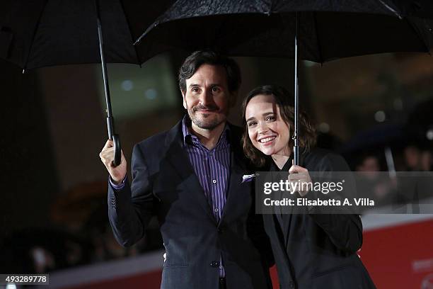 Director Peter Sollett and Ellen Page walk the red carpet for 'Freeheld' during the 10th Rome Film Fest at Auditorium Parco Della Musica on October...