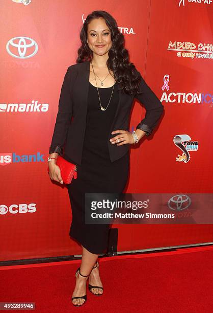 Actress Samantha Esteban attends the 8th annual Action Icon Awards at Sheraton Universal on October 18, 2015 in Universal City, California.