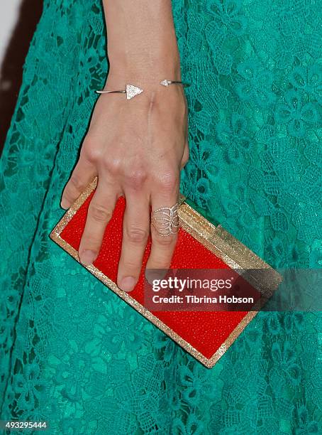 Abigail Spencer, fashion detail, attends the 11th annual LA Femme International Film Festival Awards Gala at The Los Angeles Theatre Center on...