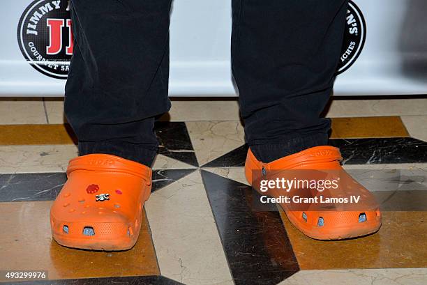 Mario Batali, show detail, attends the 4th Annual Mario Batali Foundation dinner honoring Gretchen Witt at Del Posto Ristorante on October 18, 2015...