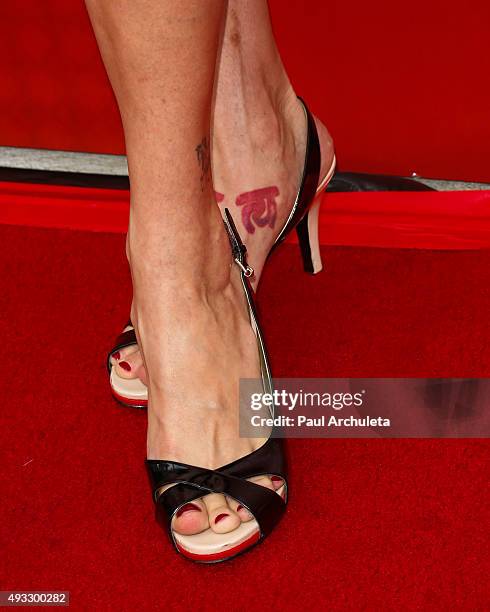 Actress Kristanna Loken ,Shoe Detail, attends the 8th Annual Action Icon Awards at Sheraton Universal on October 18, 2015 in Universal City,...