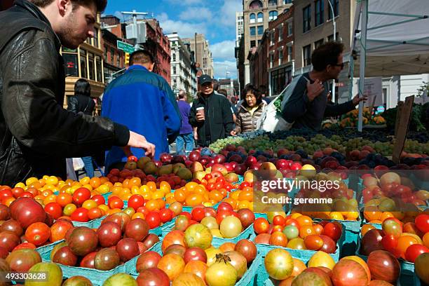 mercado orgânico - union square imagens e fotografias de stock