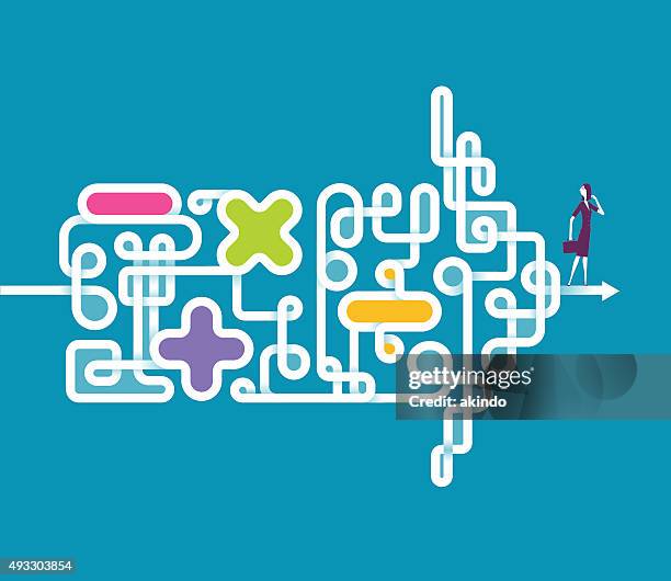 direction - straight path stock illustrations