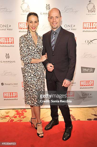 Sonia Rodriguez and Kurt Browning attend HELLO! Canada Gala Celebrates Canada's Most Beautiful Gala at Shangri-La Hotel on May 22, 2014 in Toronto,...