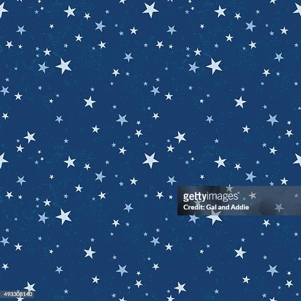 seamless pattern with starry night sky - star field stock illustrations