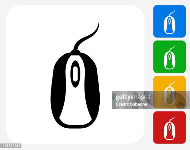 computer mouse icon flat graphic design - hardware store stock illustrations