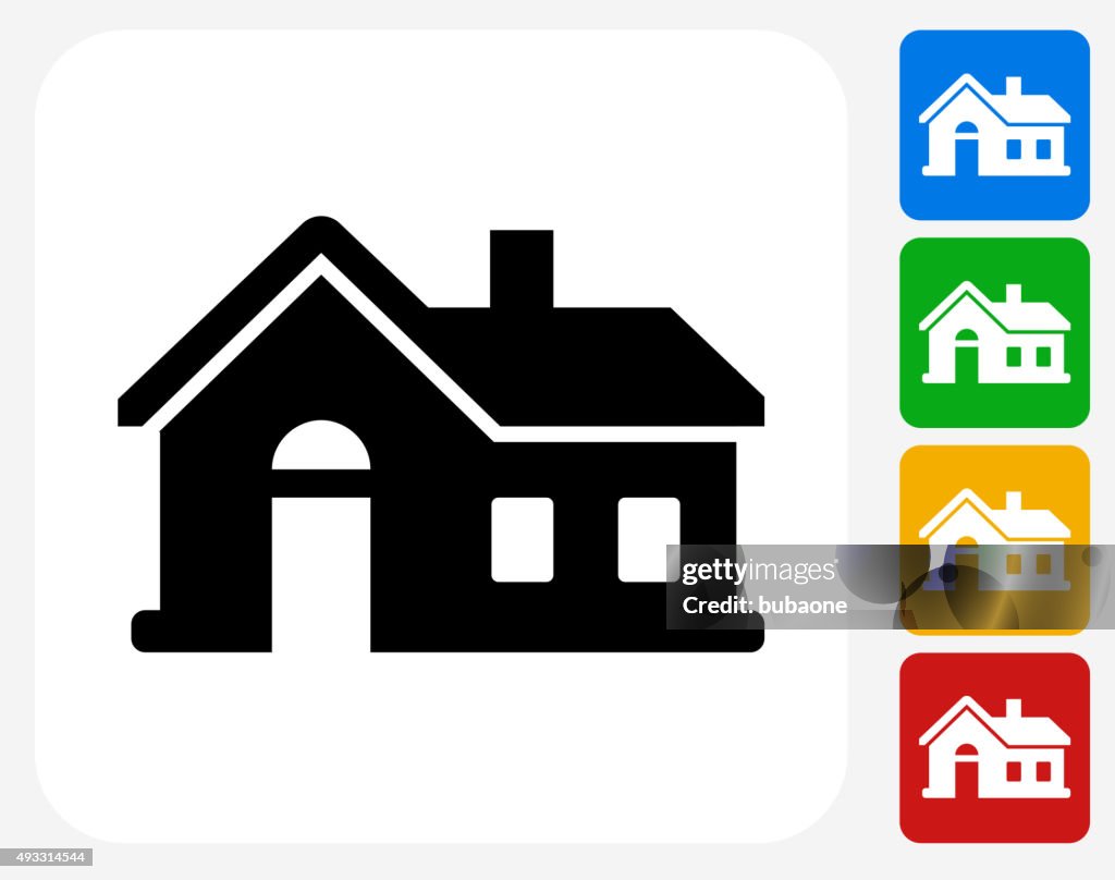 House Icon Flat Graphic Design