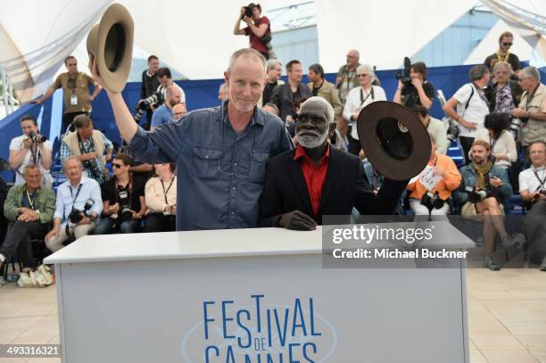 Director Rolf de Heer and Peter Djigirr attend the "Charlie's Country" Photocall at the 67th Annual Cannes Film Festival on May 22, 2014 in Cannes,...
