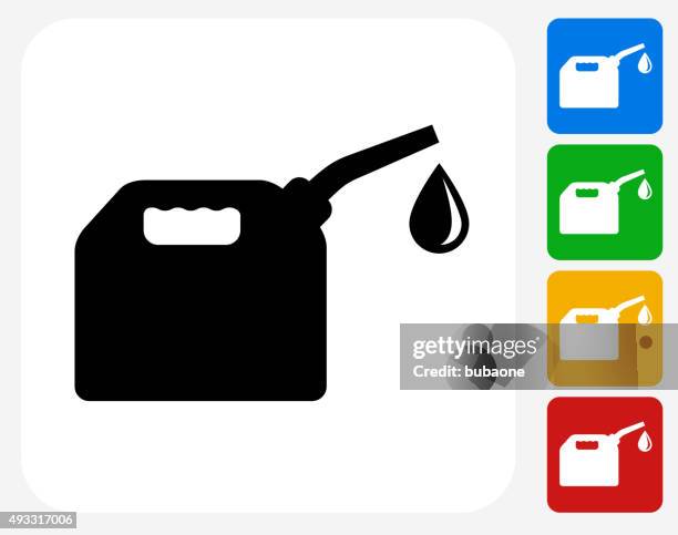 stockillustraties, clipart, cartoons en iconen met fuel icon flat graphic design - benzinekan