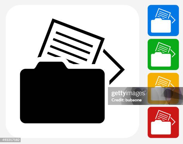 files icon flat graphic design - records files stock illustrations