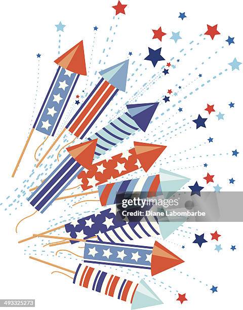 4th of july background - 4th of july fireworks stock illustrations