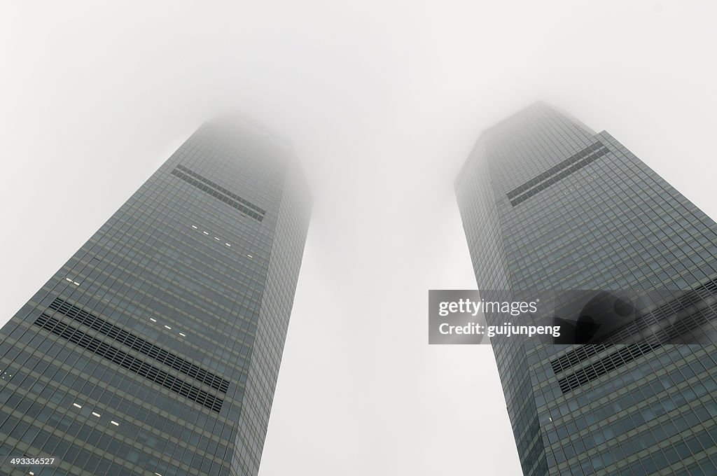 A haze lay over Shanghai