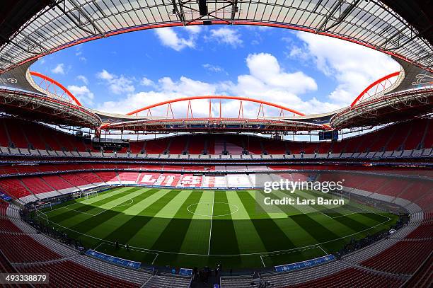 General view of Estadio da Luz ahead of the UEFA Champions League Final against Real Madrid at Estadio da Luz on May 23, 2014 in Lisbon, Portugal.