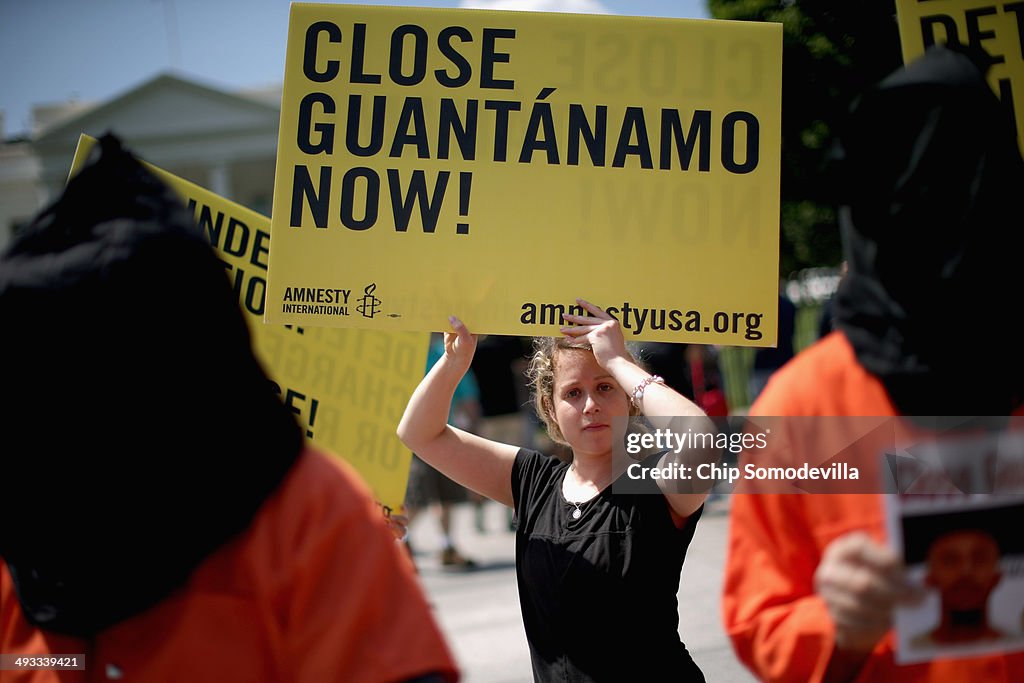 Activists Rally At White House To Protest Guantanamo Bay Prison