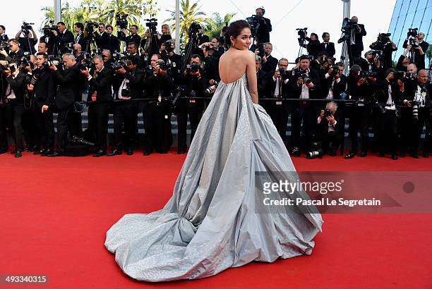 Araya A. Hargate attends the "Clouds Of Sils Maria" premiere during the 67th Annual Cannes Film Festival on May 23, 2014 in Cannes, France.