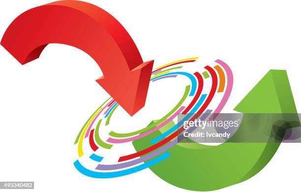 changing arrow - transform concept stock illustrations