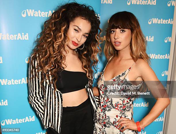 Ella Eyre and Foxes pose at The Q Awards at The Grosvenor House Hotel on October 19, 2015 in London, England.