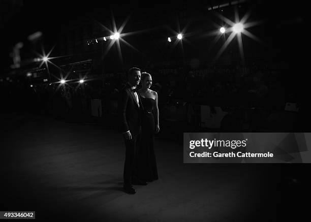 Kate Winslet and Michael Fassbender attend the 'Steve Jobs' Closing Night Gala during the BFI London Film Festival, at Odeon Leicester Square on...