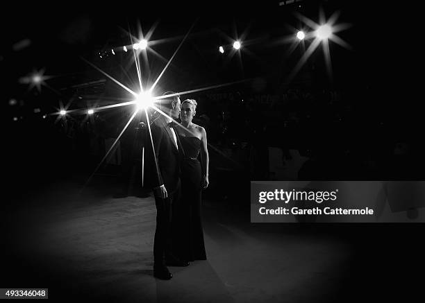 Kate Winslet and Michael Fassbender attend the 'Steve Jobs' Closing Night Gala during the BFI London Film Festival, at Odeon Leicester Square on...