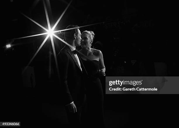 Kate Winslet and Michael Fassbender attend the 'Steve Jobs' Closing Night Gala during the BFI London Film Festival, at Odeon Leicester Square on...