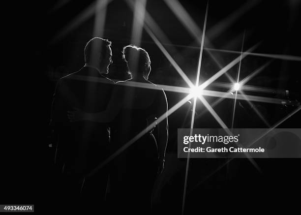 Kate Winslet and Michael Fassbender attend the 'Steve Jobs' Closing Night Gala during the BFI London Film Festival, at Odeon Leicester Square on...