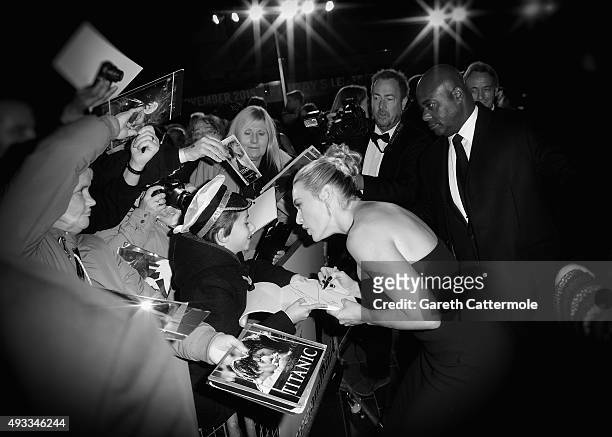 Kate Winslet attends the 'Steve Jobs' Closing Night Gala during the BFI London Film Festival, at Odeon Leicester Square on October 18, 2015 in...
