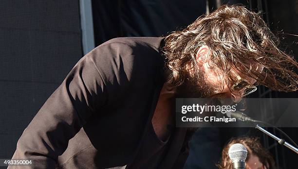 Father John Misty performs during the Treasure Island Music Festival on Treasure Island on October 18, 2015 in San Francisco, California.