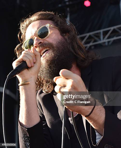 Father John Misty performs during the Treasure Island Music Festival on Treasure Island on October 18, 2015 in San Francisco, California.