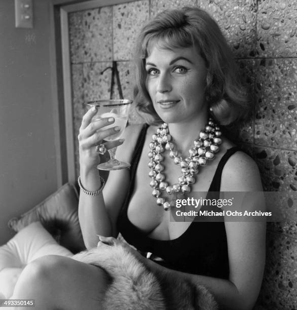 Actress Barbara Hines poses at home in Los Angeles, California.