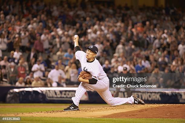 Wild Card Game: New York Yankees Masahiro Tanaka in action, pitching vs Houston Astros at Yankee Stadium. Bronx, NY 10/6/2015 CREDIT: Chuck Solomon