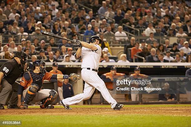 Wild Card Game: New York Yankees Brian McCann in action, at bat vs Houston Astros at Yankee Stadium. Bronx, NY 10/6/2015 CREDIT: Chuck Solomon