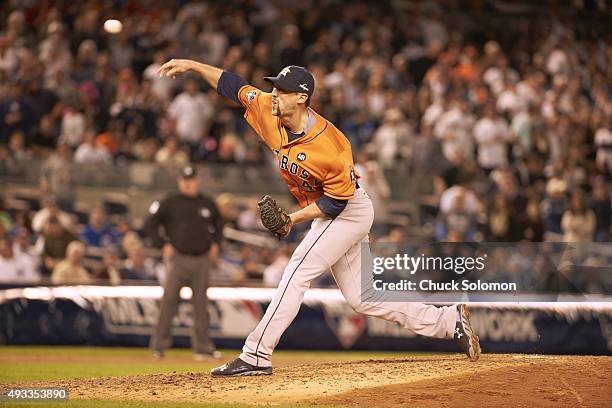 Wild Card Game: Houston Astros Luke Gregerson in action, pitching vs New York Yankees at Yankee Stadium. Bronx, NY 10/6/2015 CREDIT: Chuck Solomon