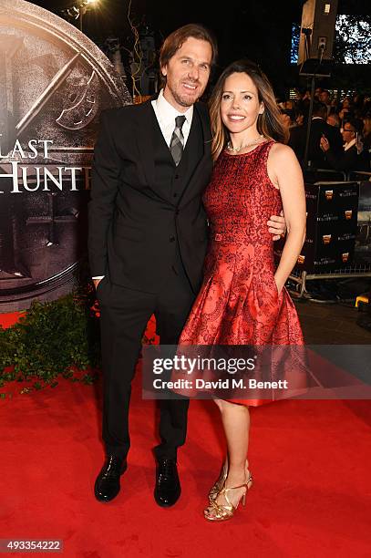 Director Breck Eisner and wife Georgia Irwin attend the UK Premiere of "The Last Witch Hunter" at Empire Leicester Square on October 19, 2015 in...