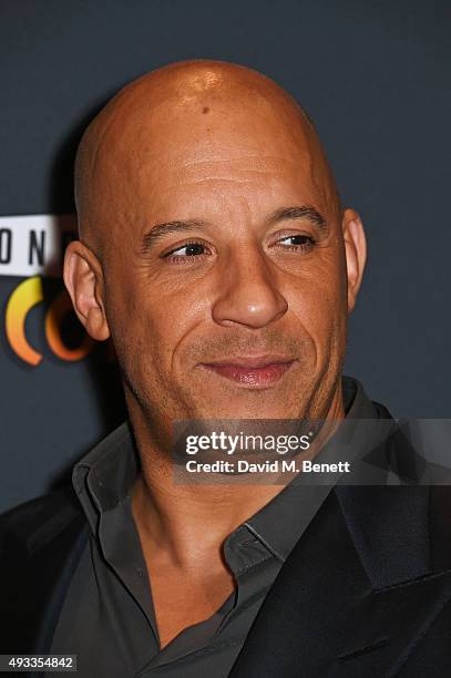 Vin Diesel attends the UK Premiere of "The Last Witch Hunter" at Empire Leicester Square on October 19, 2015 in London, England.