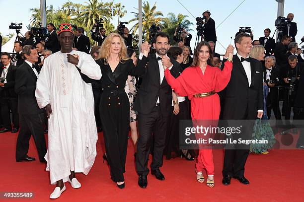 Jury members Moussa Toure, Maria Bonnevie, Pablo Trapero, Geraldine Pailhas and President of the Criterion Collection Peter Becker attend the Un...