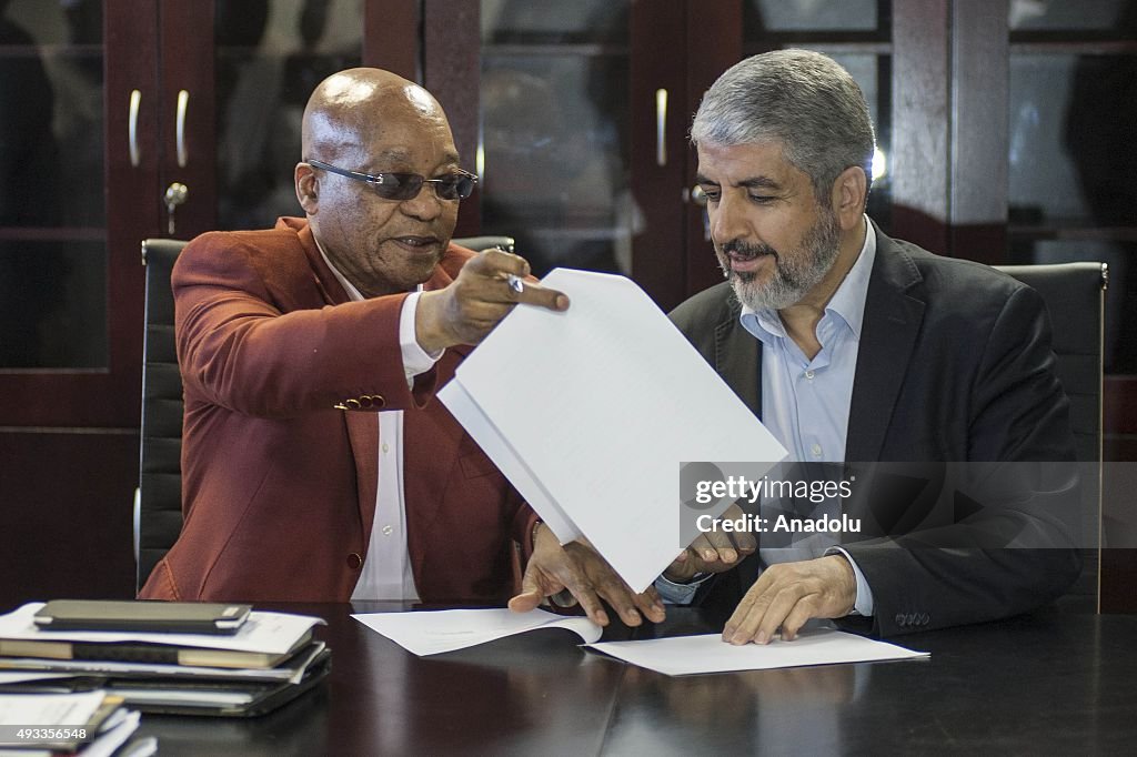 Khaled Meshaal - Jacob Zuma in Johannesburg