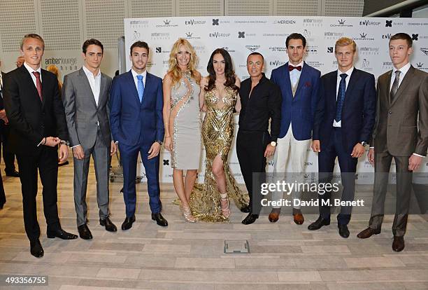 Max Chilton, Esteban Gutierrez, Jules Bianchi, Melissa Odabash, Tamara Ecclestone, Julien Macdonald, Adrian Sutil, Marcus Ericsson and Daniil Kyvat...