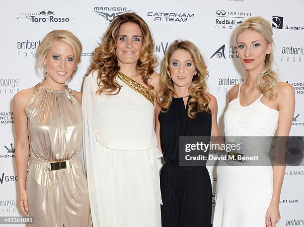 Jennifer Becks, Maria Del la Rosa, Camille Marchetti and Chloe Roberts attend the Amber Lounge 2014 Gala at Le Meridien Beach Plaza Hotel on May 23,...