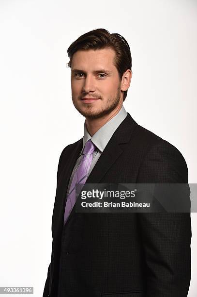 Oliver Ekman-Larsson of the Arizona Coyotes poses for a portrait at the NHL Player Media Tour at the Ritz Carlton on September 8, 2015 in Toronto,...