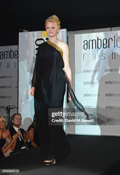 Emilia Pikkarainen walks the runway at the Amber Lounge 2014 Gala at Le Meridien Beach Plaza Hotel on May 23, 2014 in Monaco, Monaco.